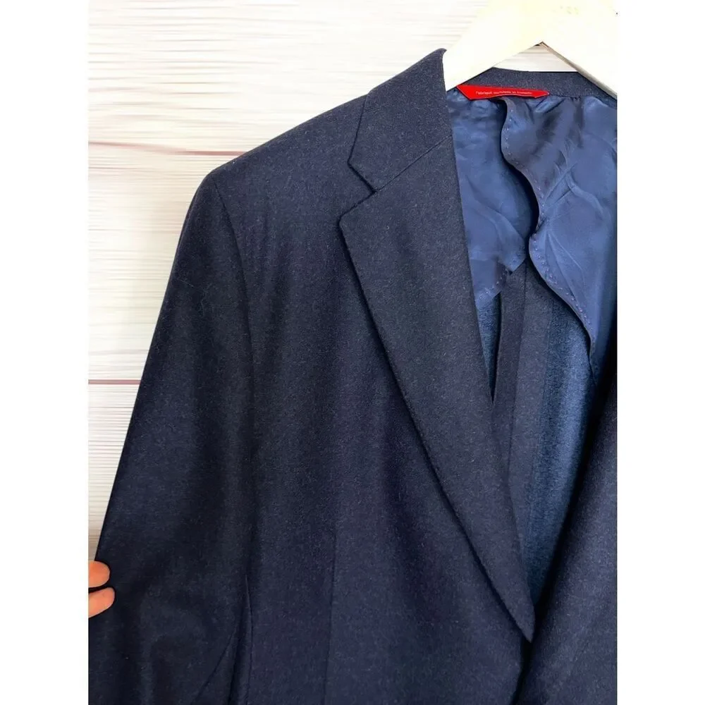 Samuelsohn Loro Piana Sweet Felt Blazer Navy Wool Sport Coat 46R - US 40-42